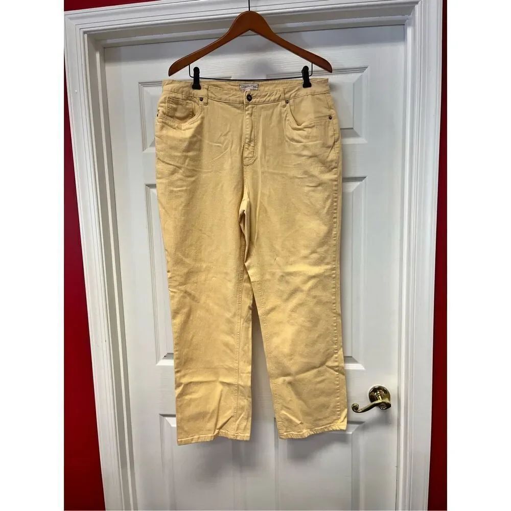 Coldwater Creek Yellow Wide Leg Jeans sz W18